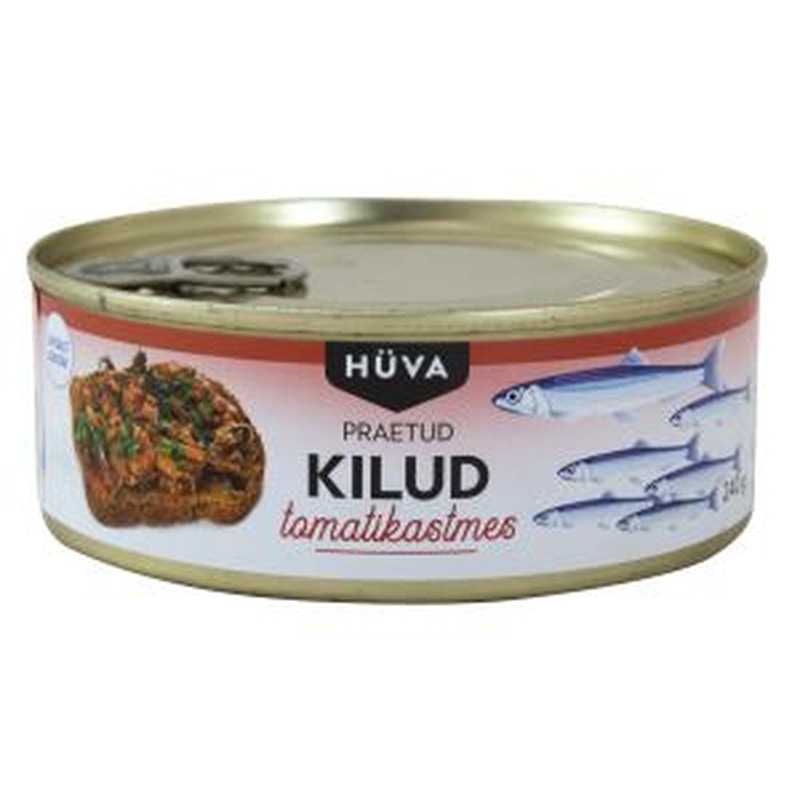 Hüva Praetud kilud tomatikastmes 240g