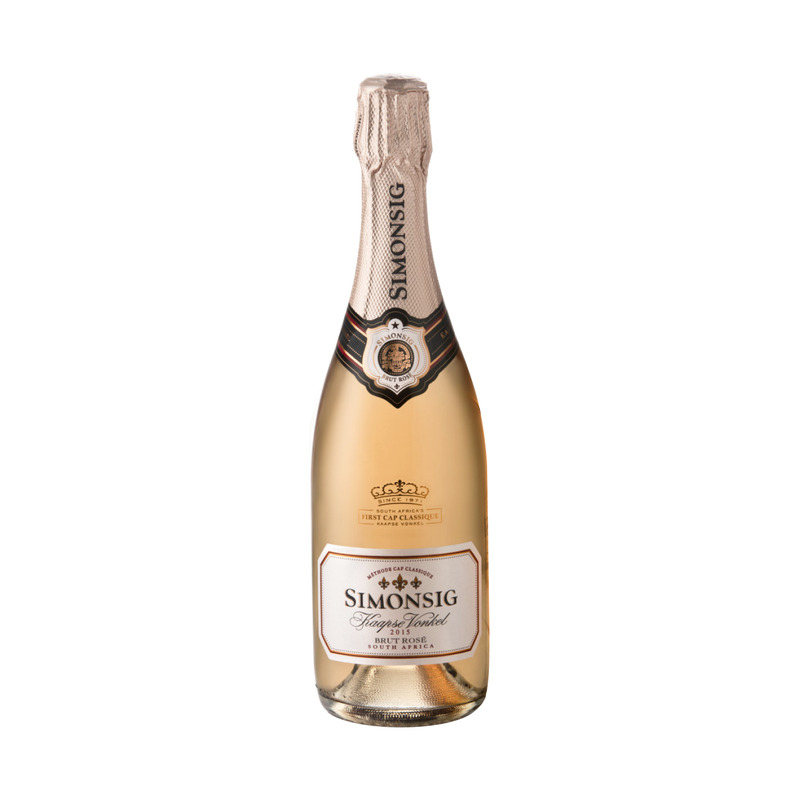 KAST 6tk! Simonsig Kaapse Vonkel Brut Rose 75cl 12%