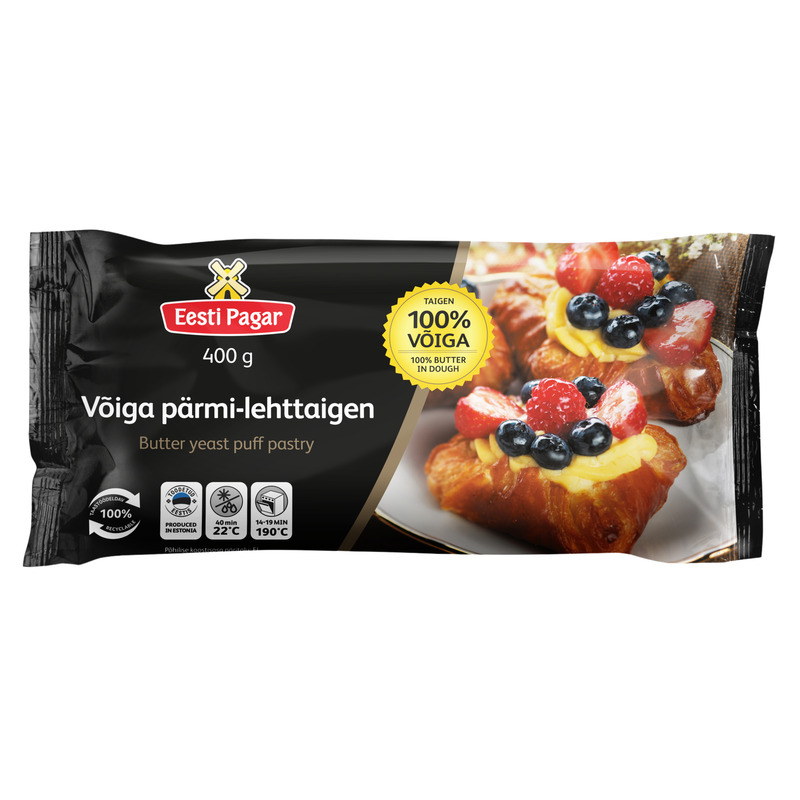 Võiga pärmi-lehttaigen, EESTI PAGAR, 400 g