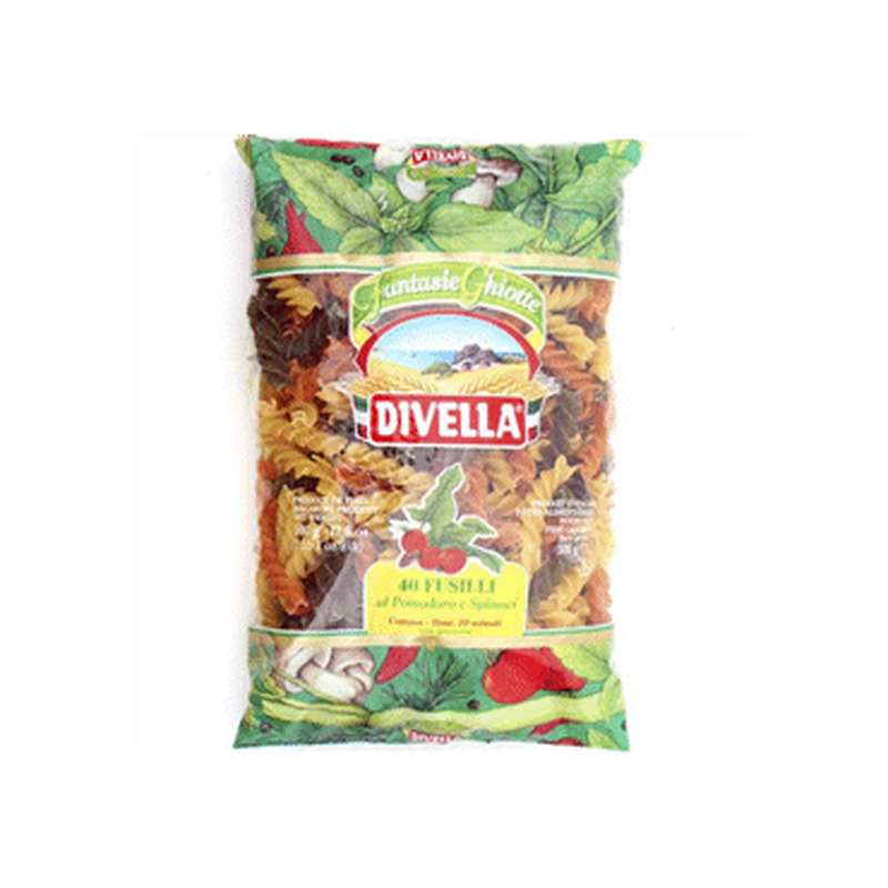 Makaron DIVELLA Fusilli (3-värv) 500g