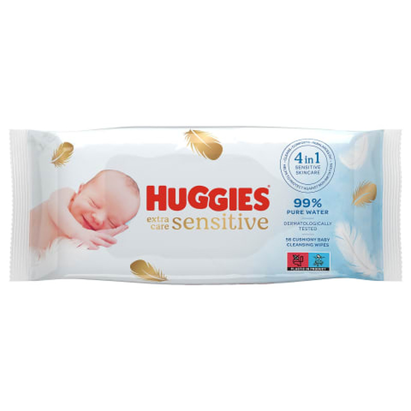 Niiskedsalvrätikud Huggies Pure Extra 56tk