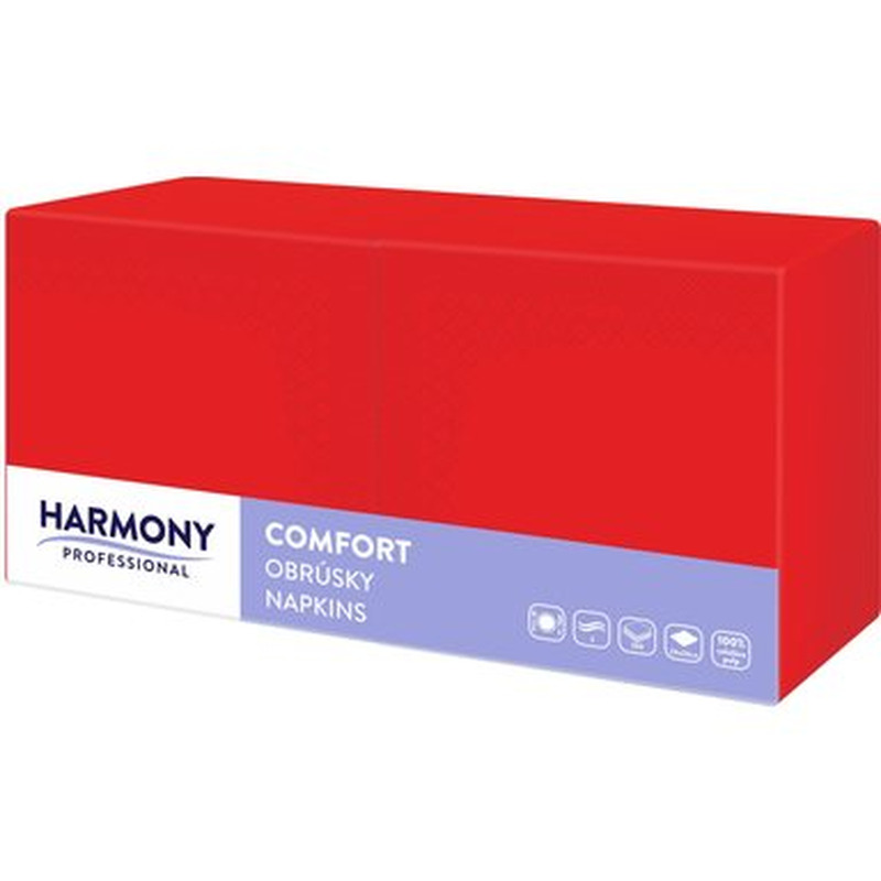 HARMONY Professional Salvrätikud 24x24cm 250tk (2kih, punane)