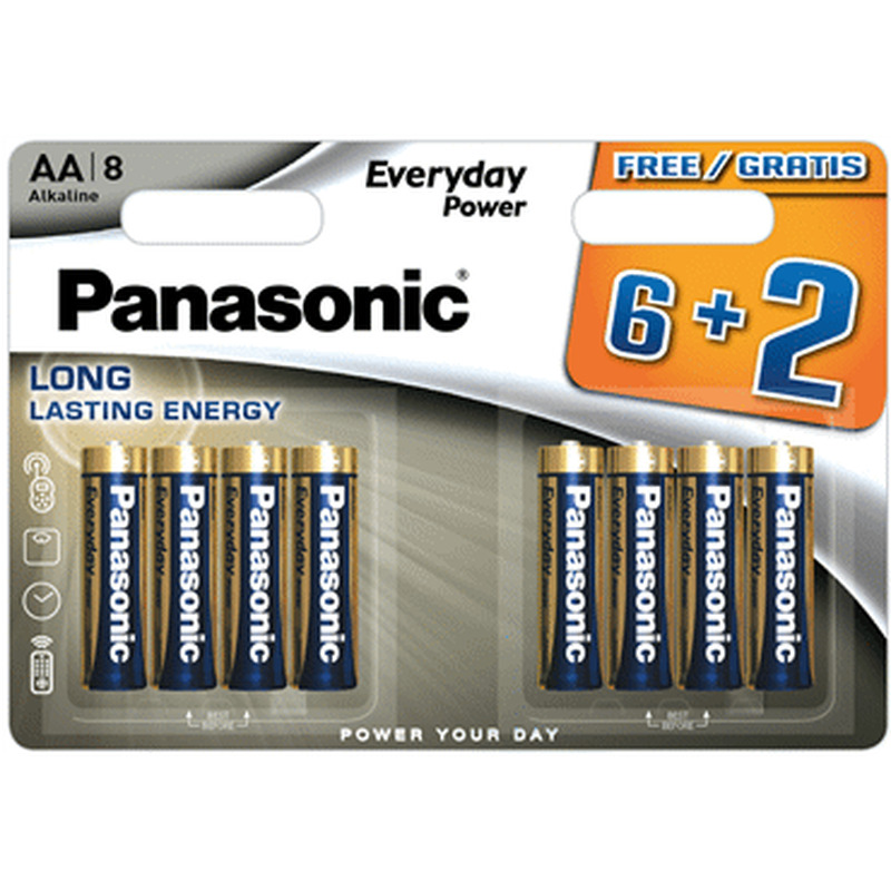 Patarei PANASONIC LR6EPS/8B,6+2