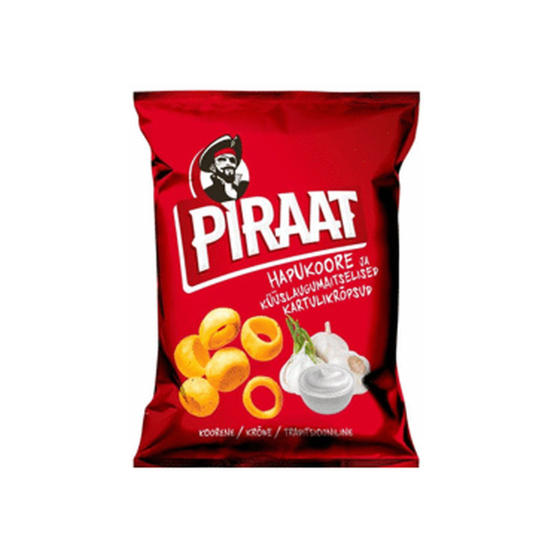 Kartulikrõpsud PIRAAT hapukoor/küüsl150g