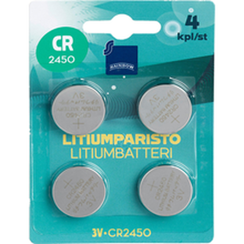 Patarei Litium CR2450, 4 tk