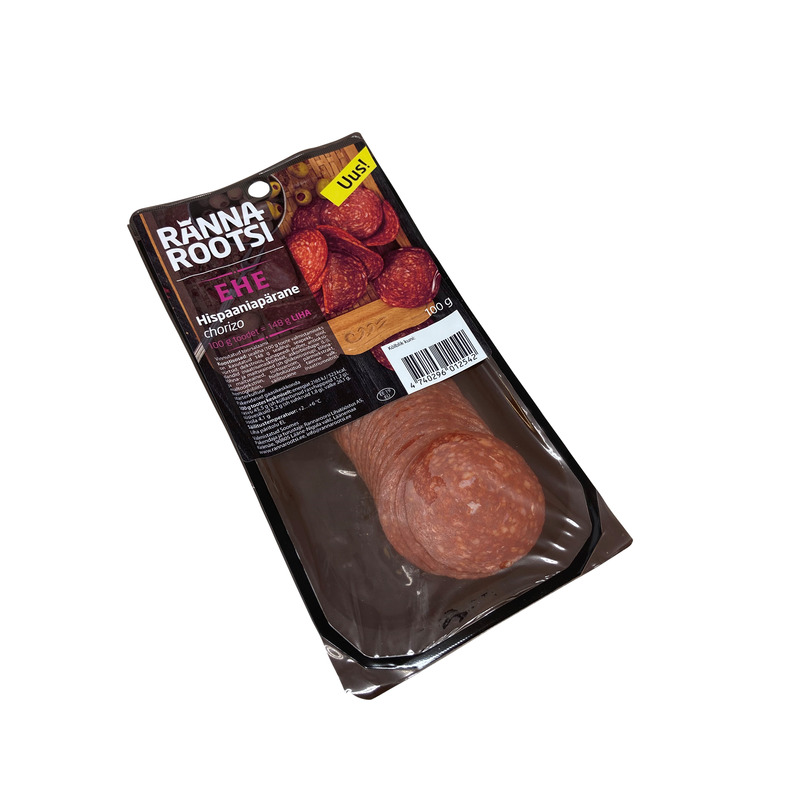 Hispaaniapärane chorizo viilutatud EHE, RANNAROOTSI, 100 g