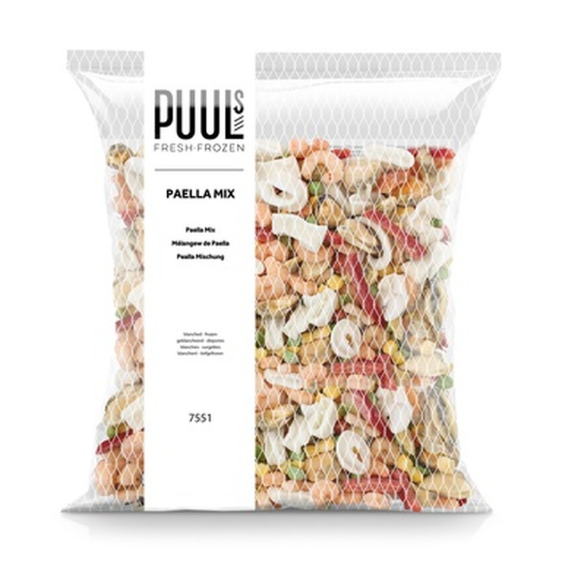 PUUL'S Paella segu köögiviljade ja mereandidega 1kg (külmut.)