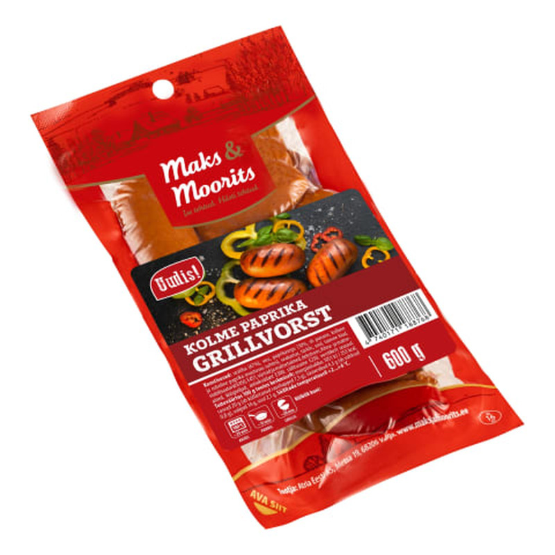 Grillvorst Maks&Moorits kolme paprikaga 600g