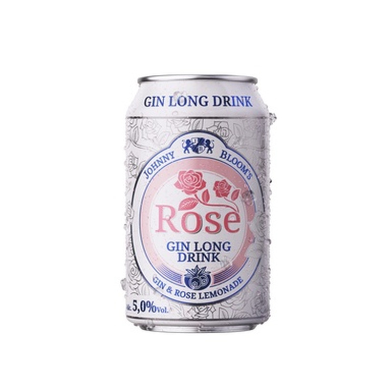 JOHNNY BLOOM'S Rose Gin Long Drink 5% 0,33l (purk)