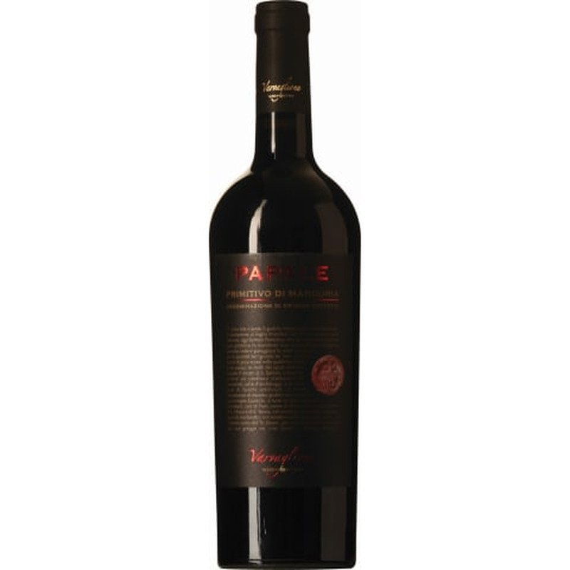 Kaitstud päritolunimetusega vein Papale Primitivo Di Manduria 14%vol 0,75l