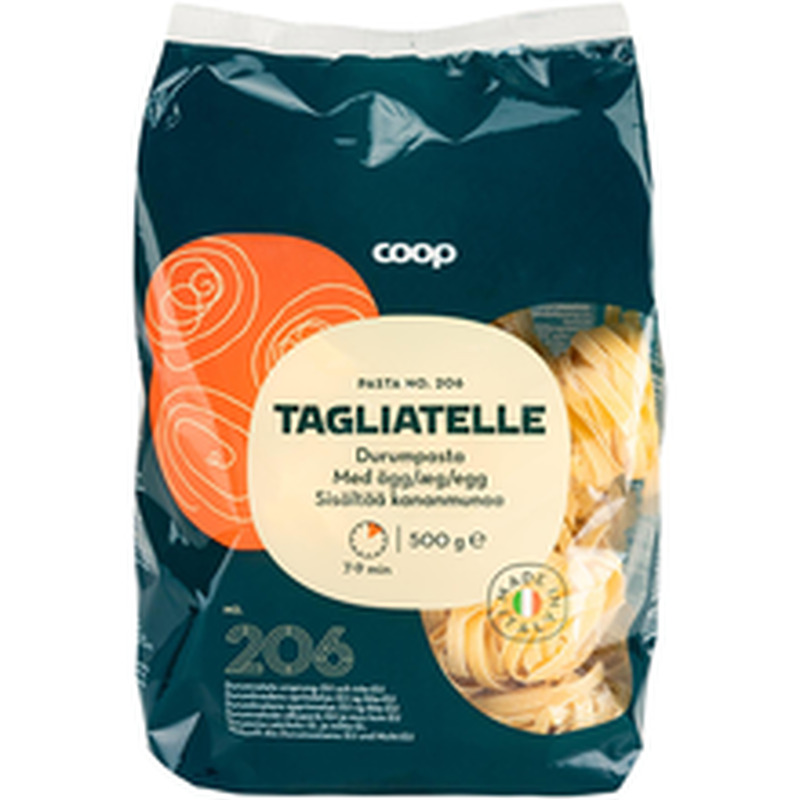 Coop tagliatelle durumpasta munaga 500g