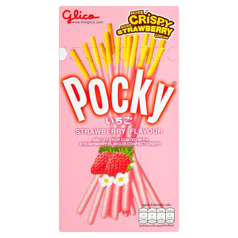 Pocky küpsisepulgad maasikaga 47 g