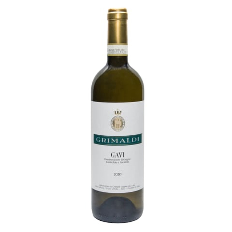 Kaitstud päritolunimetusega vein Grimaldi Gavi 12,5%vol 0,75l