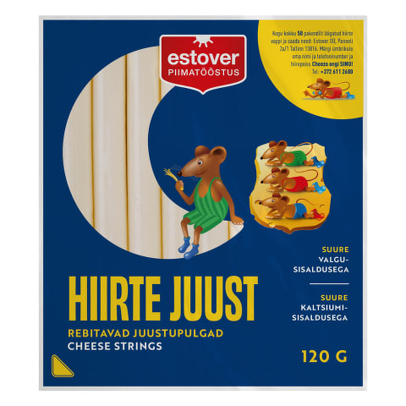 Rebitavad juustupulgad Hiirte Juust 120g