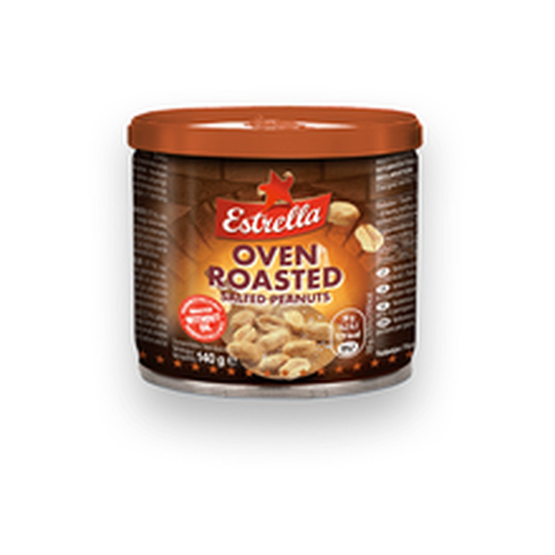 Ahjus röstitud maapähklid soolaga, ESTRELLA, 140 g