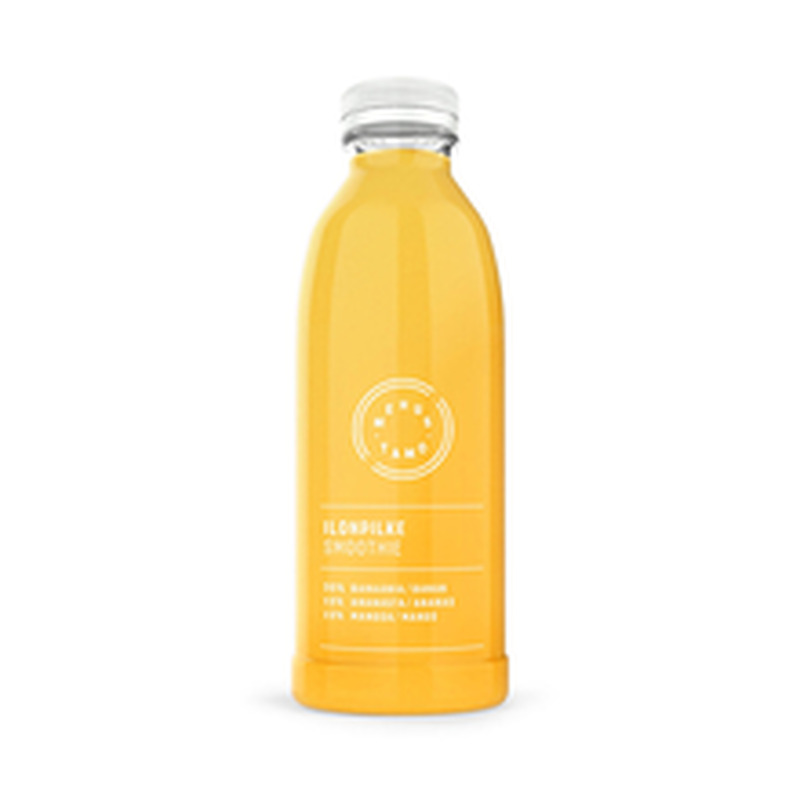 Rõõmusädeme smuuti, banaan, ananass, mango 750 ml