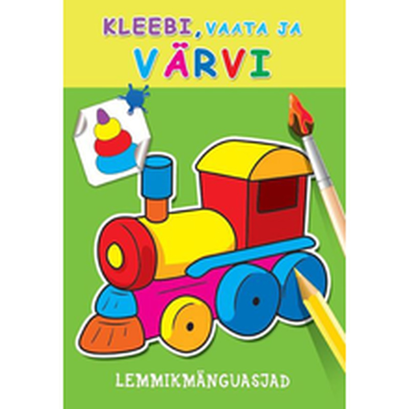 Lemmikmänguasjad. Kleebi, vaata ja värvi