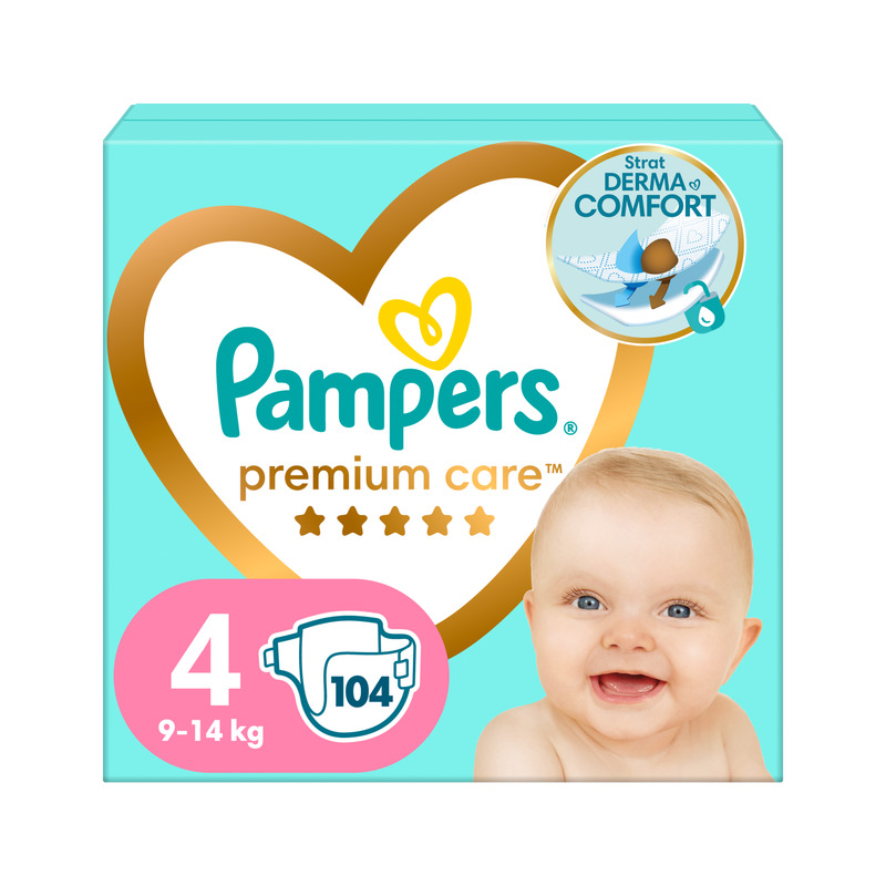 Pampers Premium Care Mähkmed, Suurus 4 (Maxi), 9–14 Kg, 104 Mähet