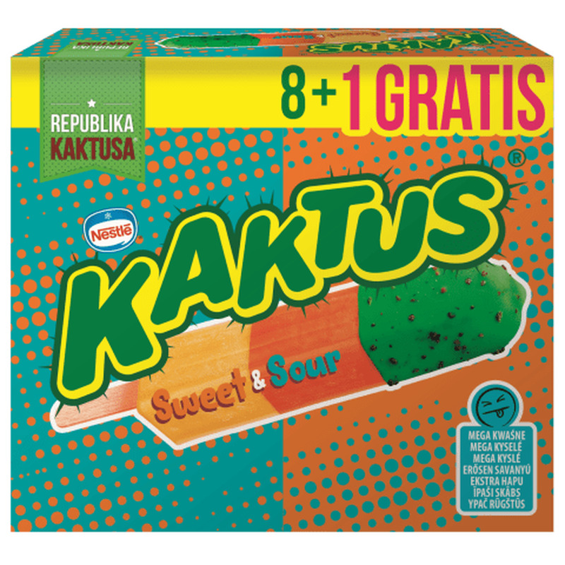 Pulgajäätis Sweet and Sour Kaktus 9x45ml