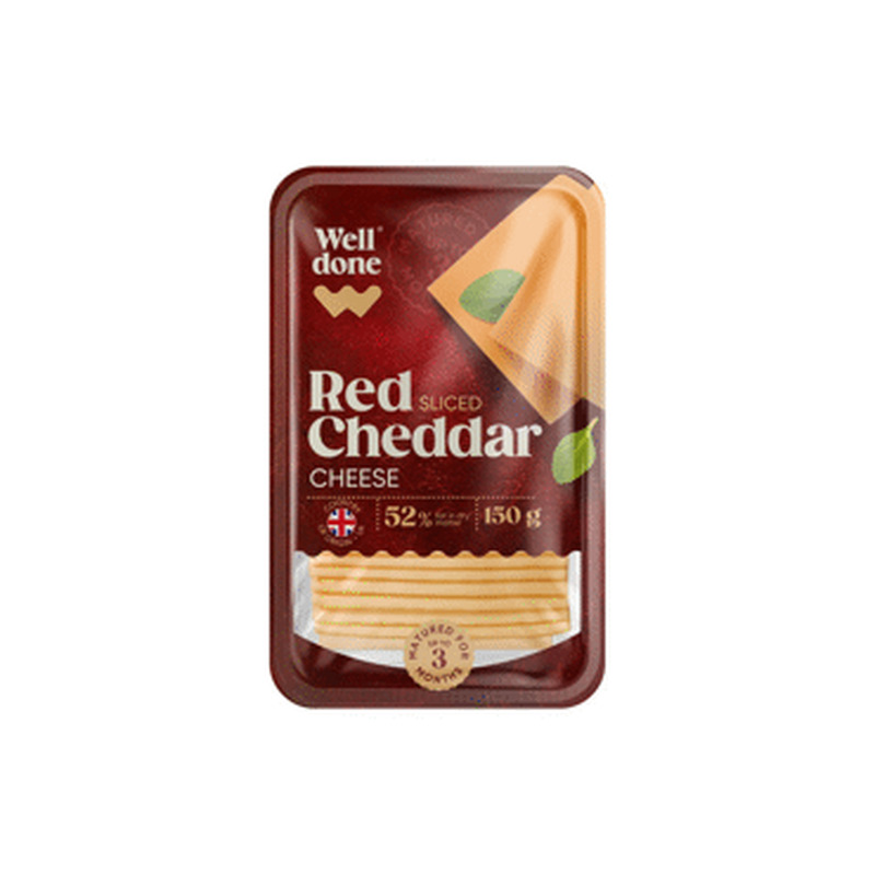 Juust Cheddar WELL DONE Red viil., 150g