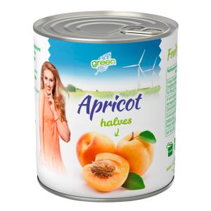 Green Aprikoosipooled 820g kerges siirupis