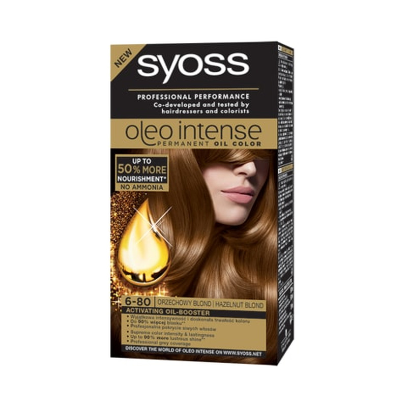 Püsivärv Syoss oleo intense 6-80 pähkelblond