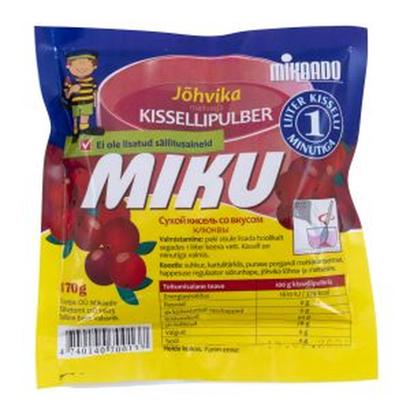 Jõhvikamaitseline kissellipulber, MIKAADO, 170 g