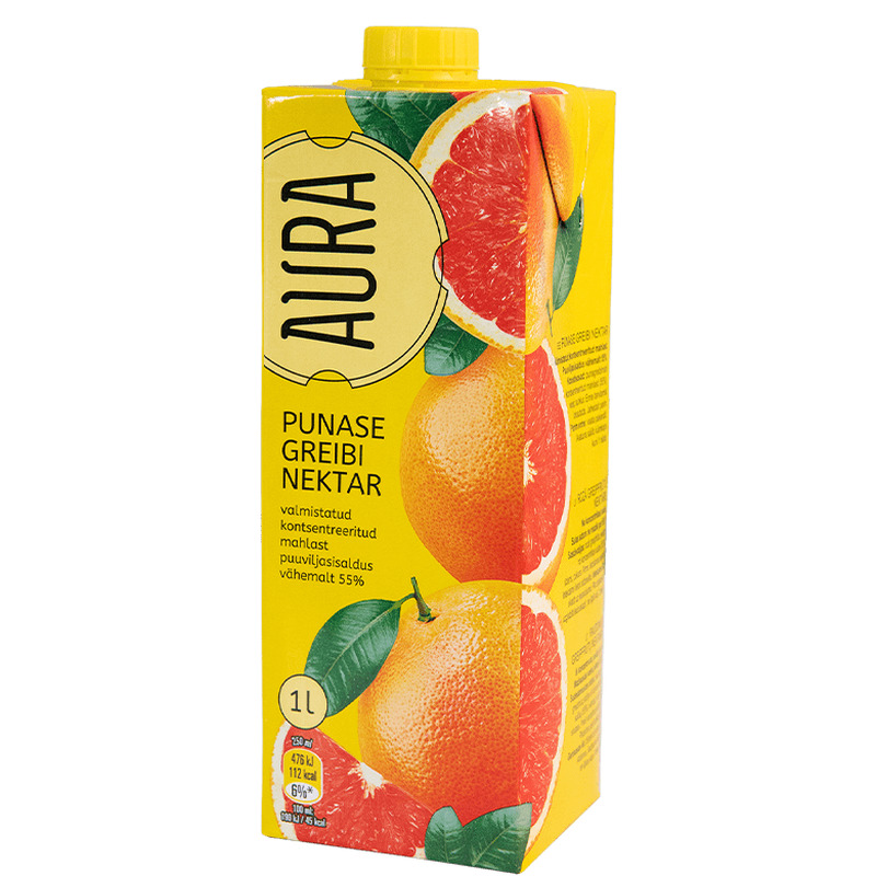 Punase greibi nektar, AURA, 1 L