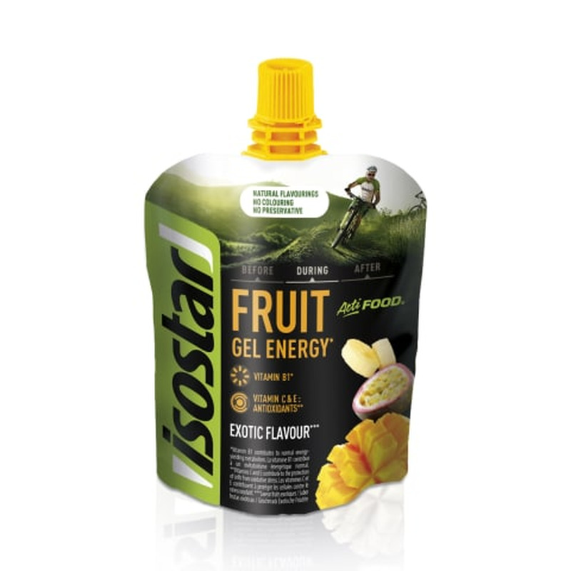 Energiageel Isostar Energy Actifood eksootiliste puuviljade maitsega 90g