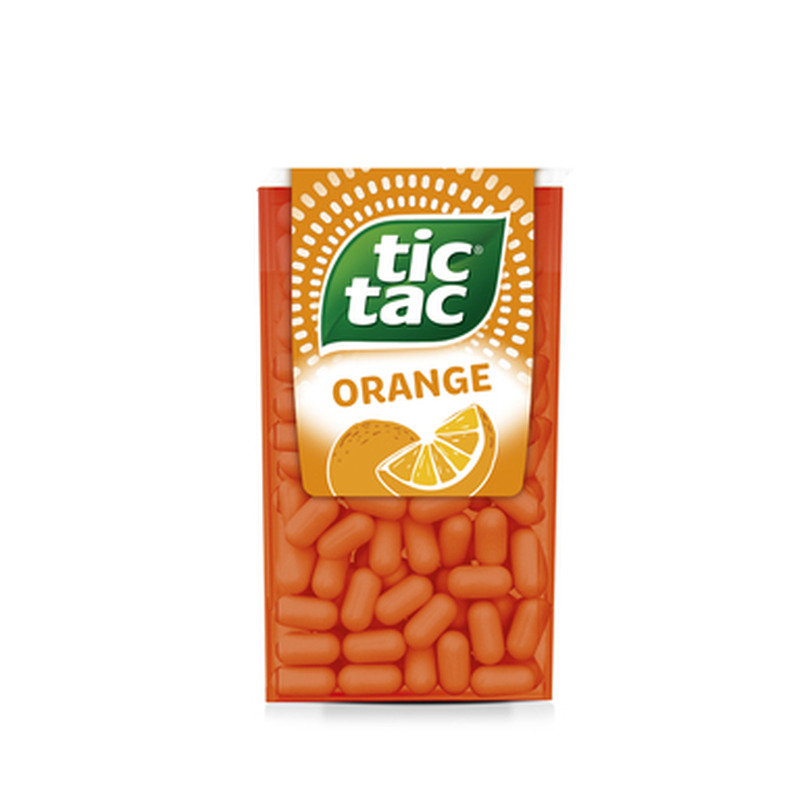 Apelsinimaitselised dražeed, TIC TAC, 54 g