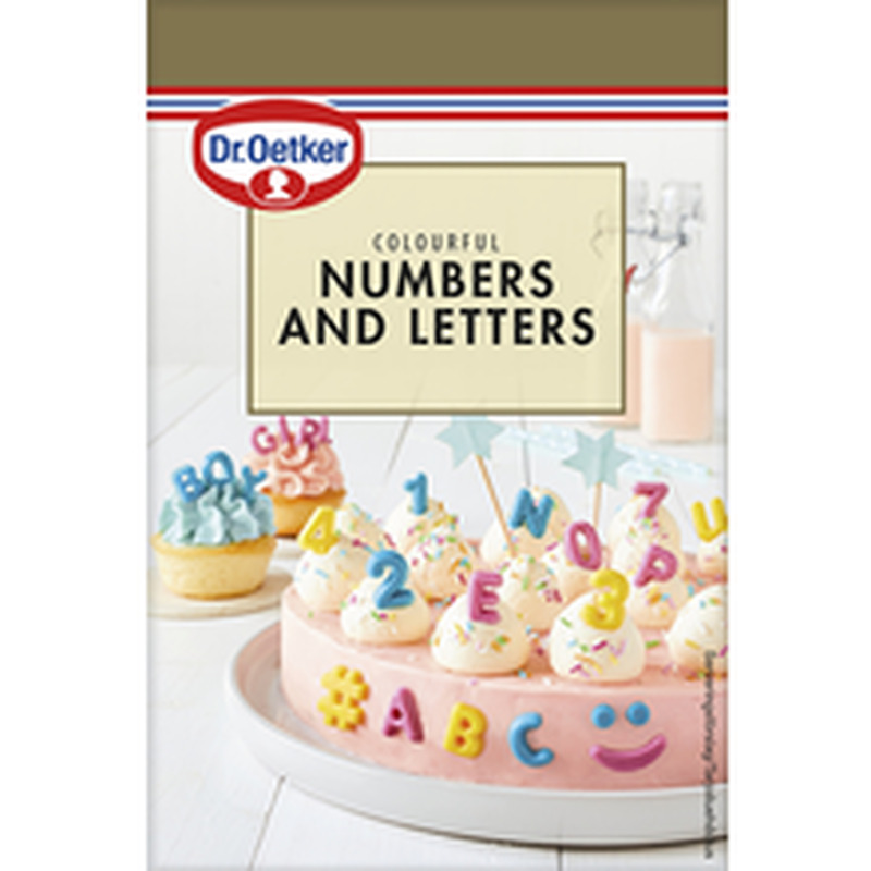 Dr. Oetker värvilised numbrid ja tähed 48 g