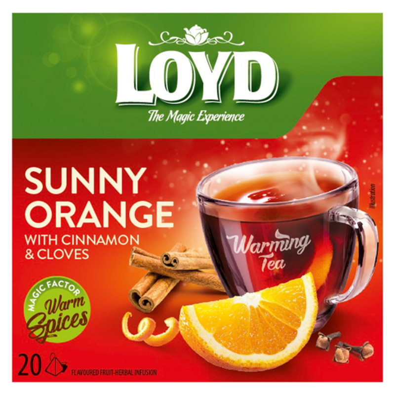 Tee puuvilja kaneeli ja nelgiga Sunny Orange Loyd 20x2g