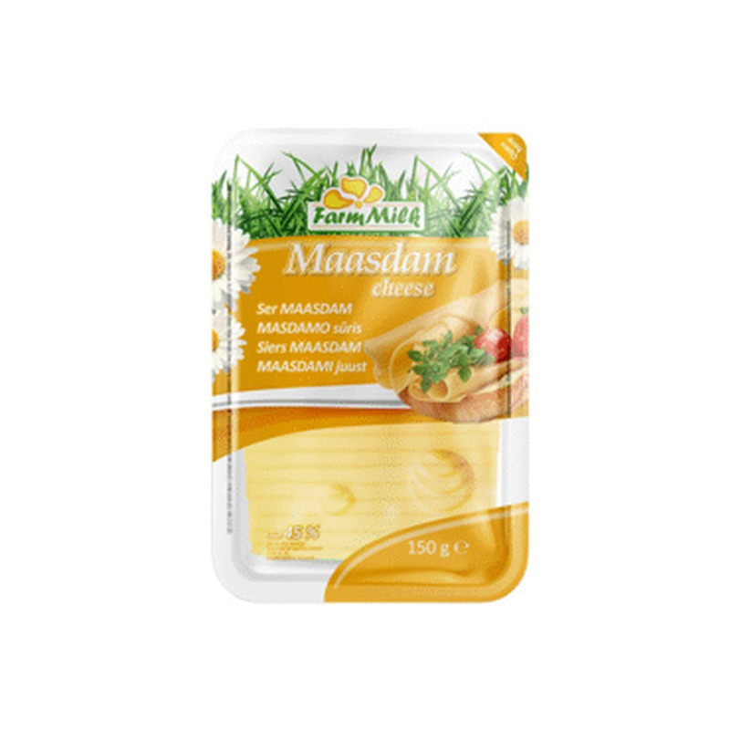 Juust Maasdam FARM MILK 45% viilud,150g