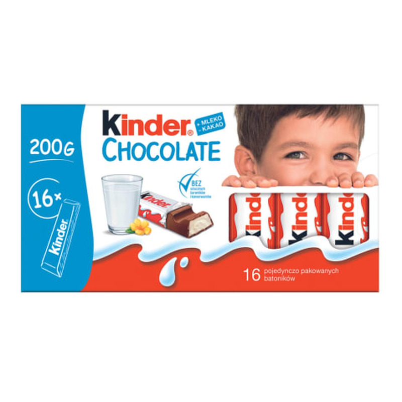 Piimašokolaad, KINDER, 200 g