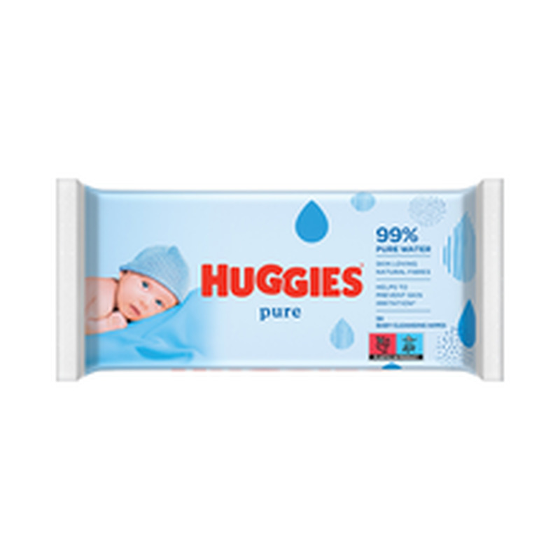 Niisked salvrätikud Pure, HUGGIES, 56 tk