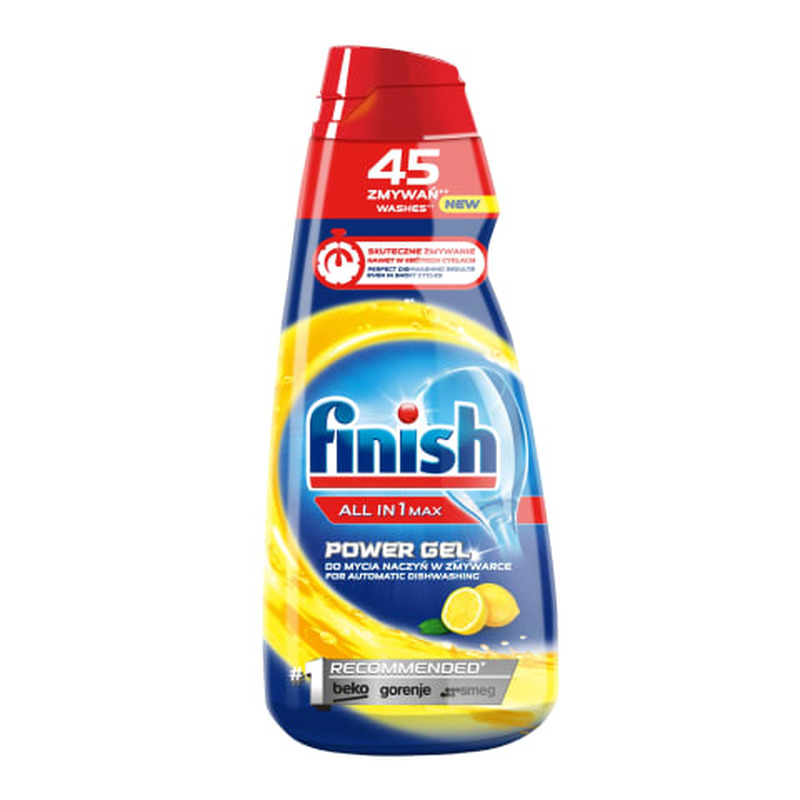 Nõudepesumasinate pesugeel Finish All in 1 Max Power Gel, 900ml