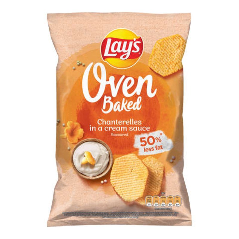 Kartulikrõpsud kreemises kastmes kukeseenemaitselised Lay's Oven Baked 110g