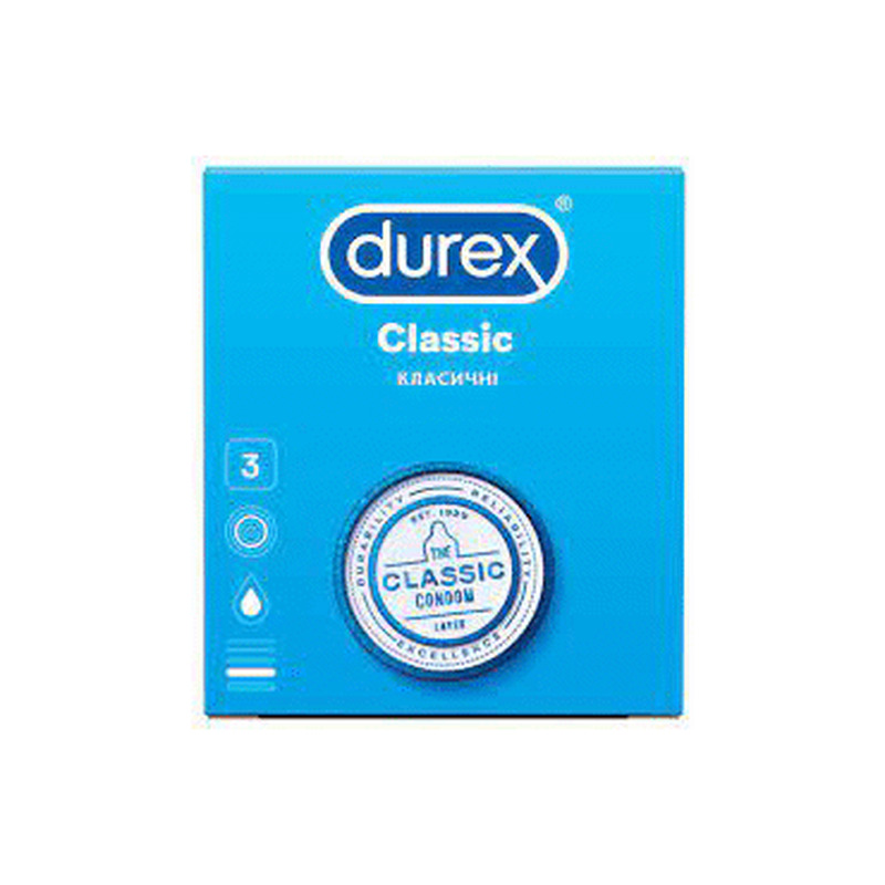 Kondoomid Classic, DUREX, 3 tk