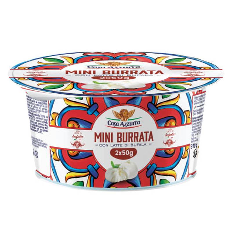 Juust mini Burrata pühvlipiimast Casa Azzurra 53% 100g/300g