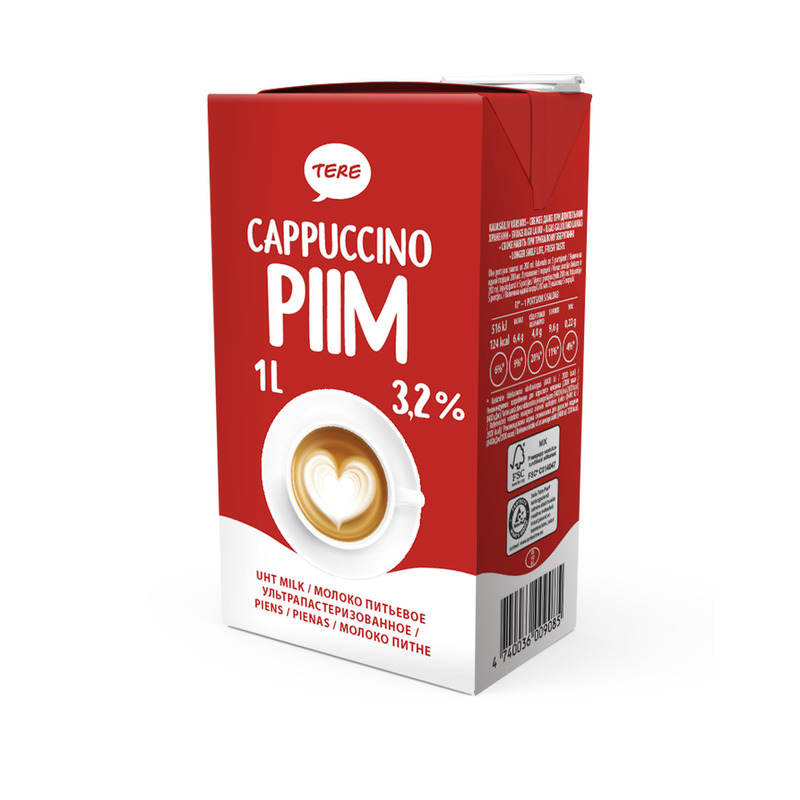 Cappuccino piim 3,2%, TERE, 1 L