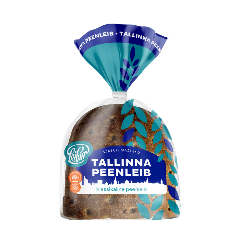 Peenleib viilutatud Tallinna, LEIBUR, 490 g