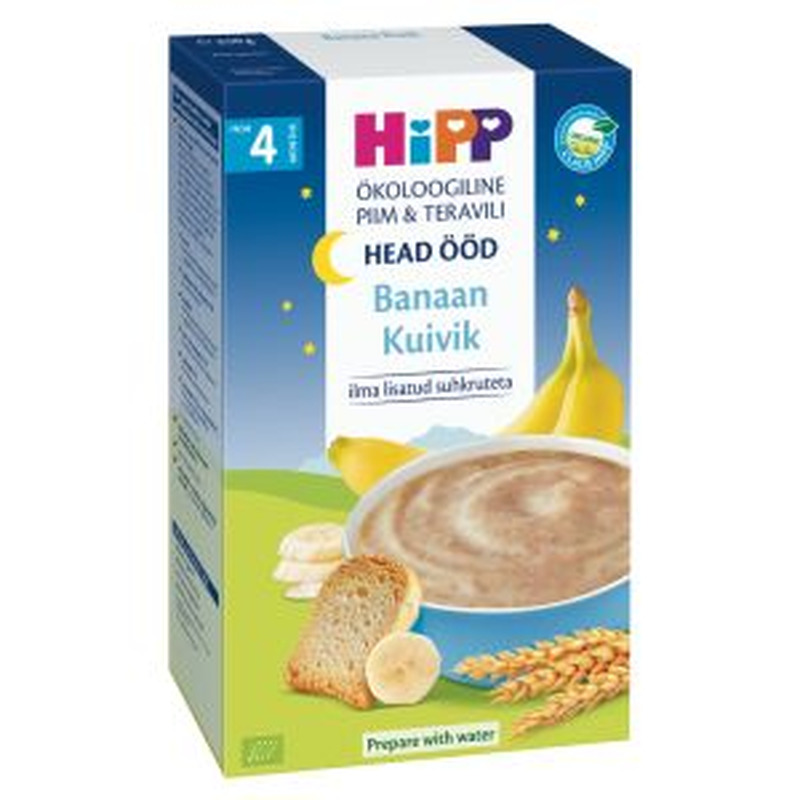 Hipp Head Ööd 4K piimapuder 250g banaani- kuivik