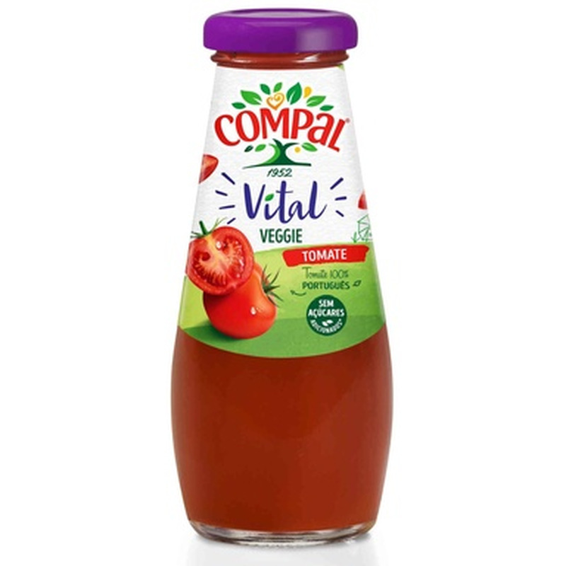 COMPAL Vital Veggie tomatinektar 200ml (klaas)