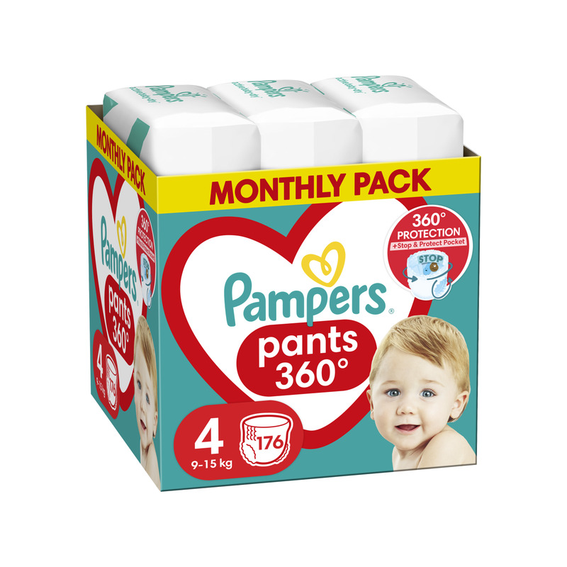 Pampers Pants Mähkmed, Suurus 4, 176 Mähet, 9kg-15kg