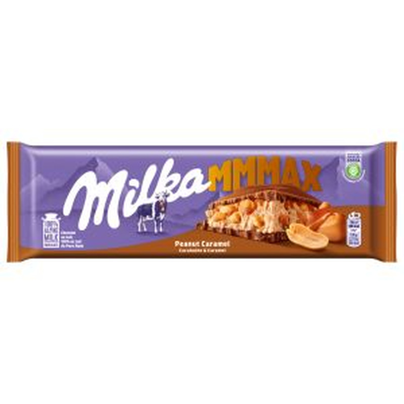 Piimašokolaad maapähkli- ja karamellitäidisega, MILKA, 276 g