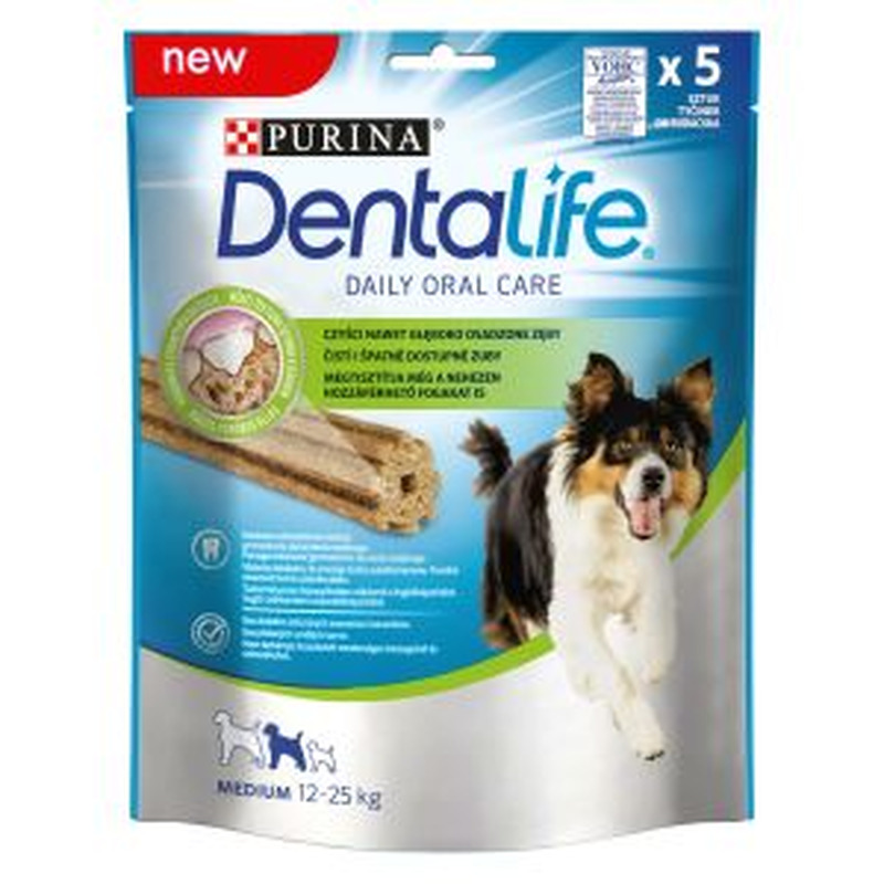 Dentalife Medium närimispulk koerale 12-25kg 5tk 115g