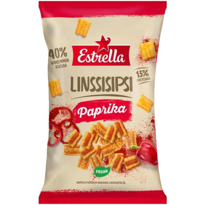 Läätsekrõps paprikamaitseline, ESTRELLA, 100 g