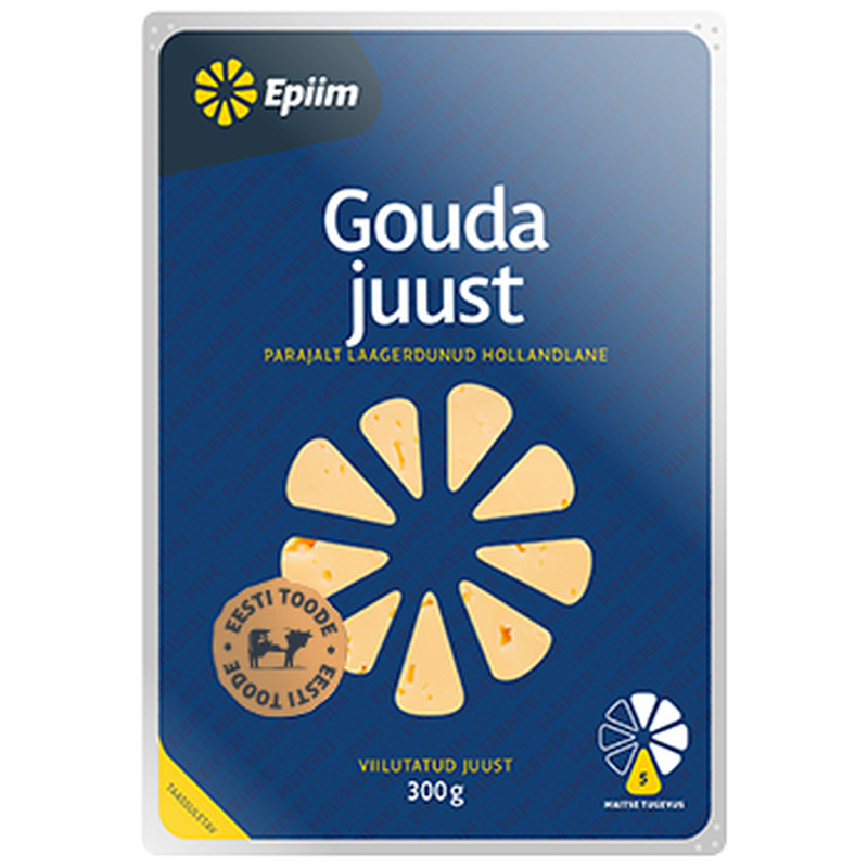 Viilujuust Gouda laktoosivaba, E-PIIM, 300 g