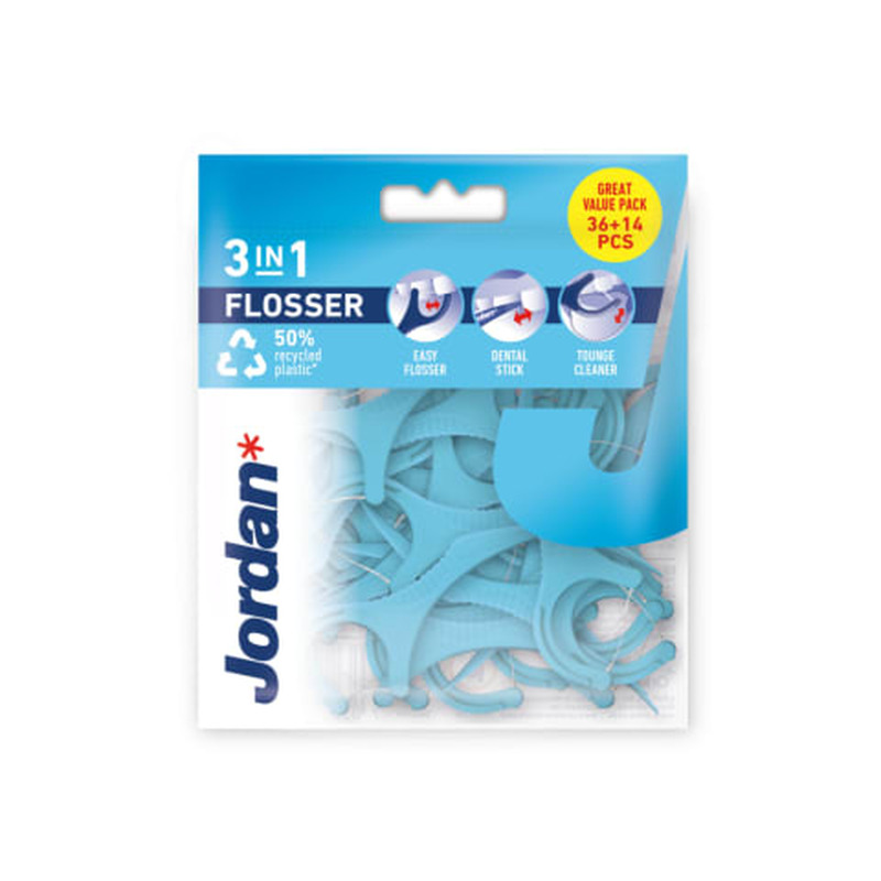 Hambavahepuhasti jordan 3in1 flosser, 36 tk