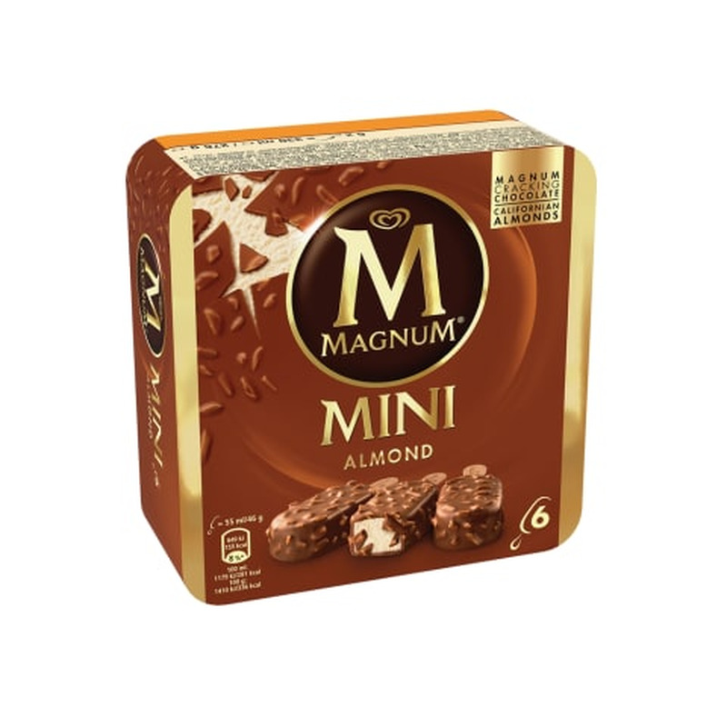 Jäätis magnum almond multipakk 6*55ml